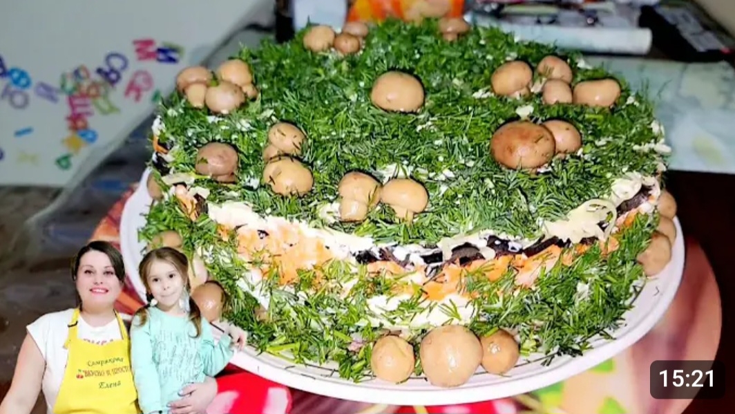 САЛАТ ГРИБНОЕ ЛУКОШКО.???
