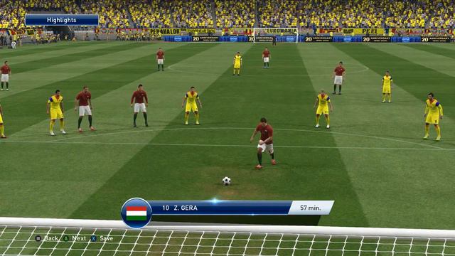 PES 2016 Gameplay PC Romania vs Hungary Highlights 1080p Ultra Settings смотреть онлайн