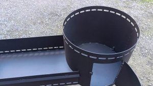 Мангал с очагом под казан