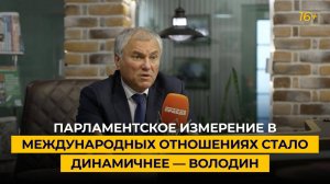 Парламентское измерение в международных отношениях стало динамичнее — Володин