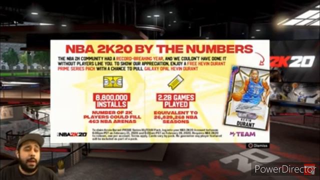 Kevin Durant locker code prime pack NBA 2K 20 locker code