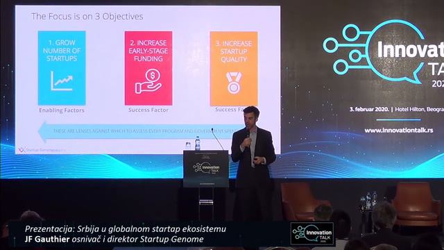 Innovation Talk 2020 - JF Gauthier, osnivač i direktor Startup Genome смотреть онлайн