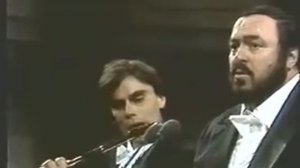 Andrea Griminelli con Luciano Pavarotti Una rondine al nido Pesaro 1986