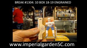 CASE BREAK #1304:  10 BOX CASE BREAK 18-19 UD ENGRAINED NHL HOCKEY BOX