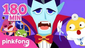 Zombie Shark Cartoon & Vampire's Hospital Play | Halloween Song & Story Compilation | Pinkfong