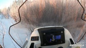 Едем на охоту на снегоходе STELS Viking 600 чуть не утопили снегоход! 😮