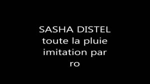 SASHA DISTEL  imitation par ro