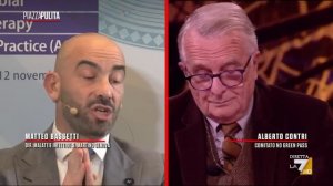 Matteo Bassetti abbandona il collegamento in diretta dopo lo scontro con Ugo Mattei