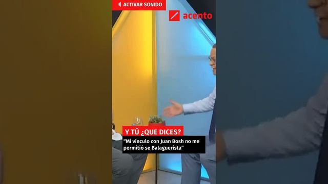 Eduardo Selman “Mi vínculo con Juan Bosh no me permitió se Balaguerista”  #acentotv