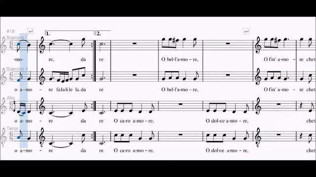 Filippo Azzaiolo - Occhio non fu, soprano 2 part смотреть онлайн