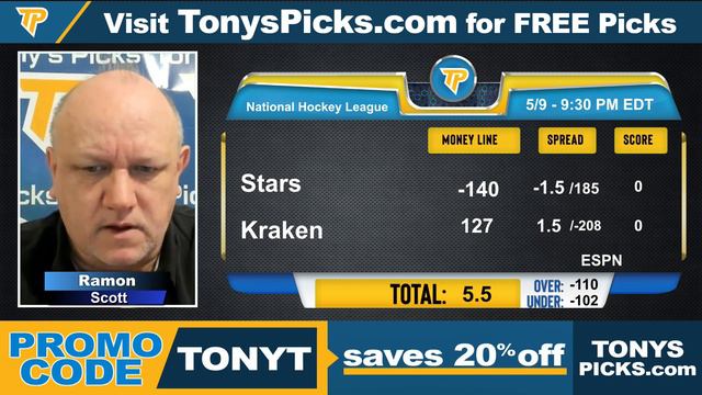 Ramon's 2 Pack of FREE Expert Picks and Predictions in NHL for Today, Tuesday 5/9/2023