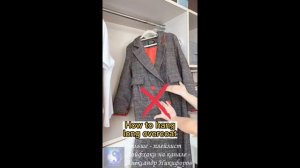 Лайфхак. Храним длинные вещи в шкафу компактно.