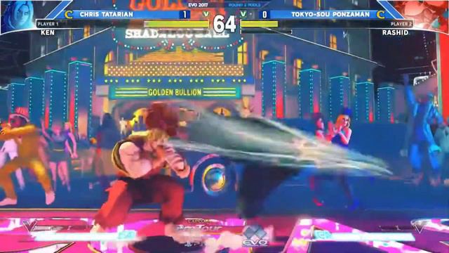 EVO 2017 SFV: CHRIS TATARIAN (ken) vs PONZAMAN (Rashid) смотреть онлайн