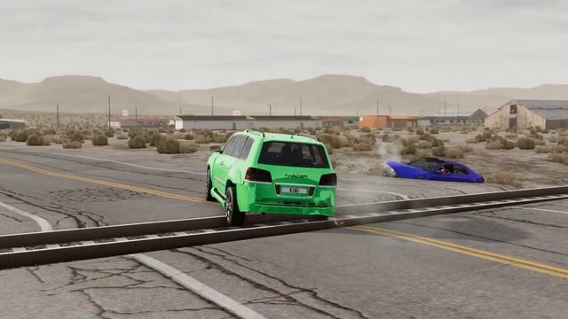 Соревнования автомобиле по мосту, которые соорудили из контейнеров в игре BeamNG Drive смотреть онлайн