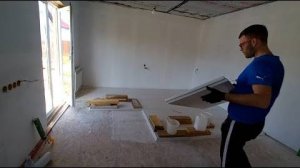 Укладка экструдированного пенополистирола ГРАФИТ+ на ОСП, затем ГВЛ
