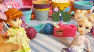 Evening Routine with Elsa and Anna🎀 Barbie doll videos🎈Bedtime homework brush teeth back to schoo