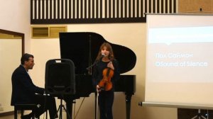 Sound of Silence. Song by Paul Simon with violin and piano