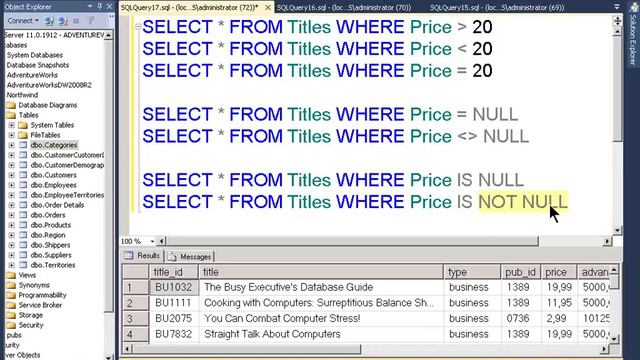 1. Создание запросов в MS SQL Server ч.1