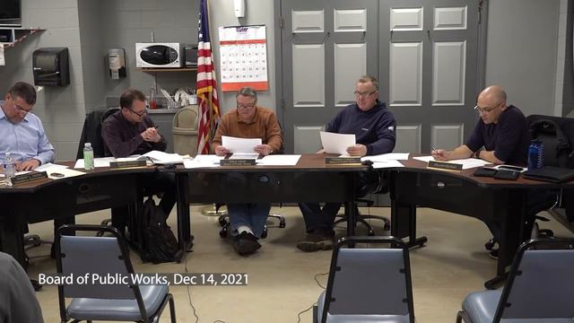 Board of Public Works, December 14, 2021