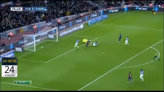 Чемпионат Испании 2014 15 Барселона 4 1 Эспаньол Педро