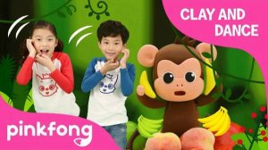 Monkey Bananas Dance and Make Monkey with Clay | Clay and Dance | Pinkfong Songs for Children