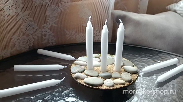 Набор столовых свечей ОФФИ, парафин, белый, 11 см, 20 шт., S37300500