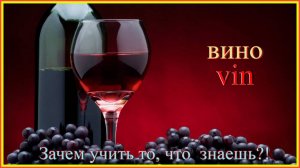 Зачем учить то, что знаешь?! вино - vin #французскийязык#французский-для-начинающих #французский-по