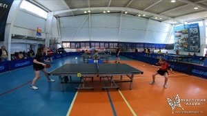 4к HD Мартынова Марина и Позняева Анастасия. Турнир по настольному теннису город Гагарин 9-11 апреля