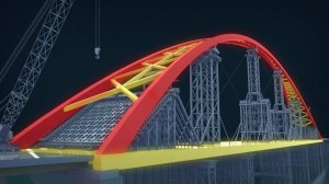 Арочный мост в Новосибирске. Технология строительства