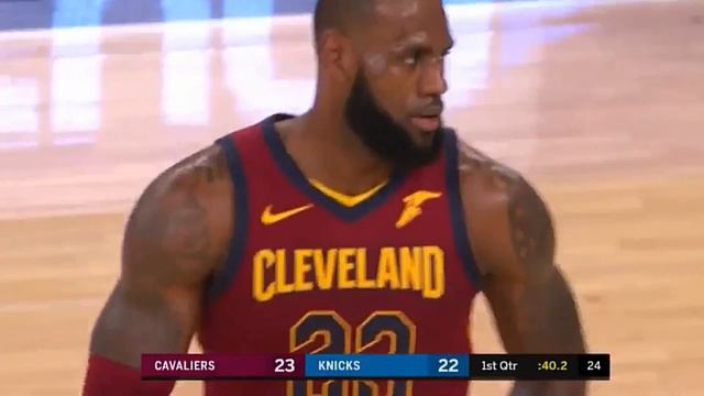 LeBron James vs Frank Ntilikina and Enes Kanter - LeBron mocks Ntilikina! смотреть онлайн