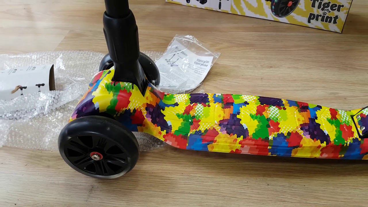 Самокат Tech Team Tiger print 2020 года Видеообзор. смотреть онлайн