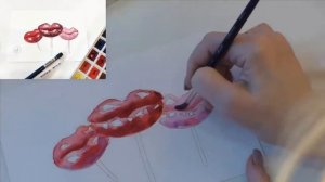Рисуем леденец. Сладкие губы. Скетч