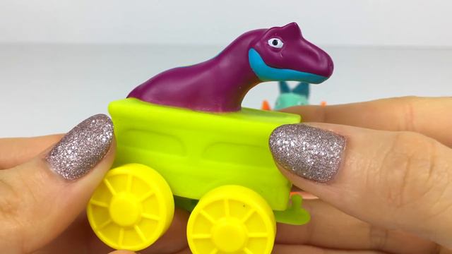 DINOSAURIER ZUGFAHRER KOLLEKTION MIT BUDDY TINY SHINY MORRIS ALVIN & CORY UNBOXING TODDLER SPIELZEU