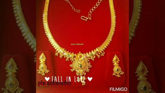 new gold necklace collection with weight and shop details-2| huge of new gold designs|gold jewellry смотреть онлайн