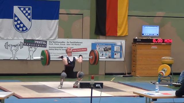 Gewichtheben Daniel Bräuer TV Elz Stoßen Einstellung des Deutschen Master Rekordes 145kg смотреть онлайн