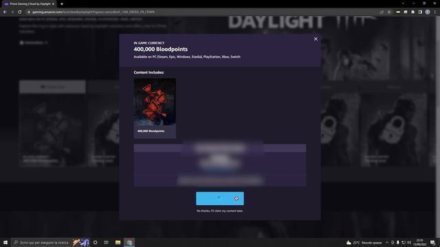 400k Bloodpoints code with Prime Gaming | Dead by Daylight