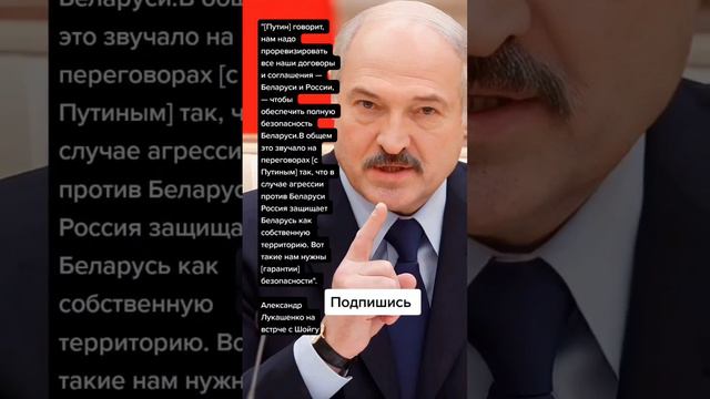 Александр Лукашенко на встрече с Шойгу (Цитаты)