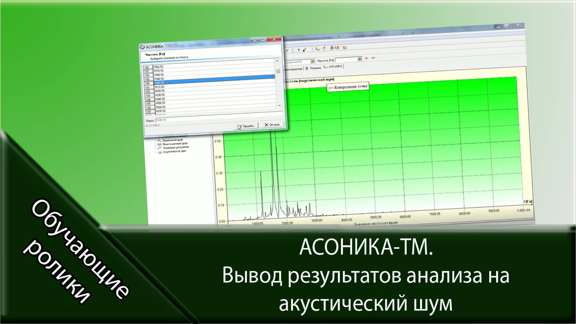 АСОНИКА-ТМ. Вывод результатов анализа на акустический шум