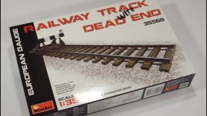 Обзор железнодорожный тупик с рельсами - сборная модель от Miniart, масштаб 1/35