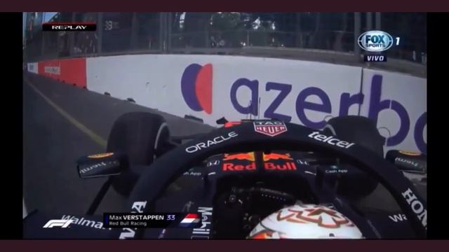 VERSTAPPEN CRASH AT BAKU / ACCIDENTE MAX VERSTAPPEN