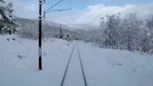 Путешествия на поезде зимой, Берген - Ол, Норвегия