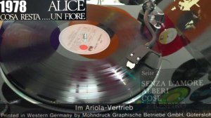 Alice 1978 Cosa Resta....un Fiore VINYL DISK Side 2