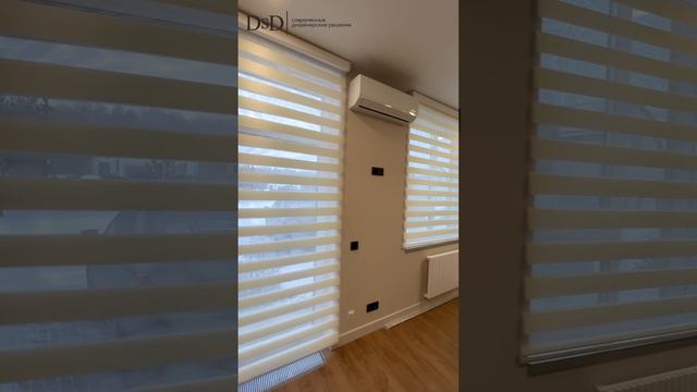 Рулонные шторы зебра на проем окна