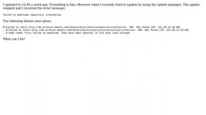 Ubuntu: Getting "Failed to download repository information" error while updating?