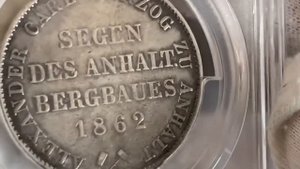 1862-A Anhalt-Bernburg Thaler XF details