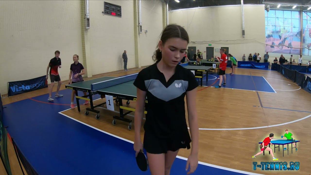Креемнец Анна - 342 рттф - Ломакина Анастасия 323 рттф. Турнир по настольному теннису город Балашиха