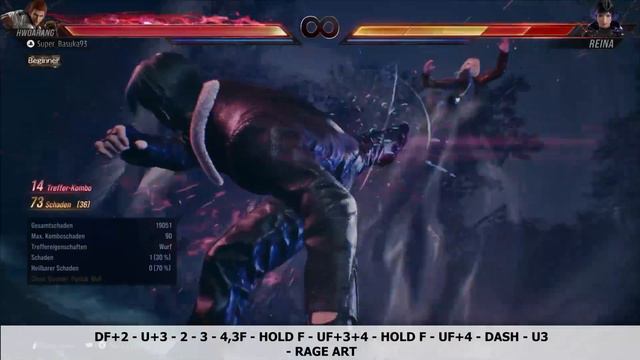 Tekken 8 Hwoarang DF2 High Damage Combos with Inputs смотреть онлайн