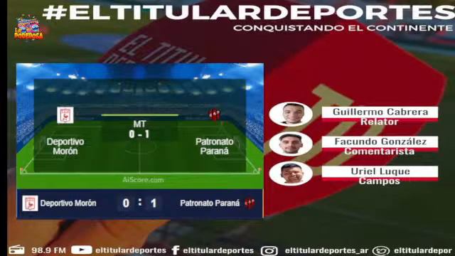 ⚽DEP MORON VS PATRONATO En Vivo hoy 🟢B NACIONAL смотреть онлайн