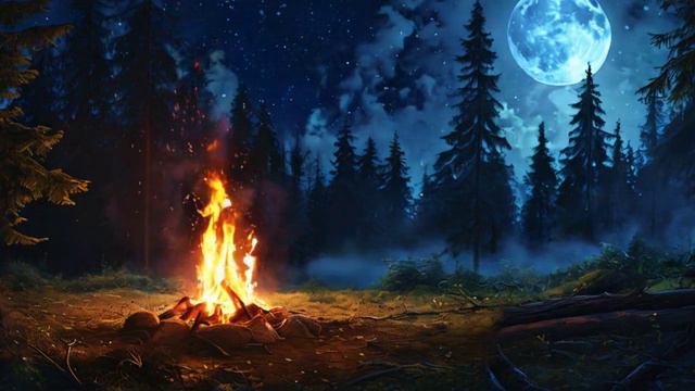 🔥Тепло костра для сна, медитации и йоги. Антистресс. Энергия природы для спокойствия души🔥