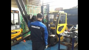 Установка позиционер вил на вилочный погрузчик KOMATSU FD-50